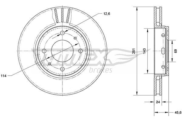 TOMEX BRAKES Piduriketas TX 70-69